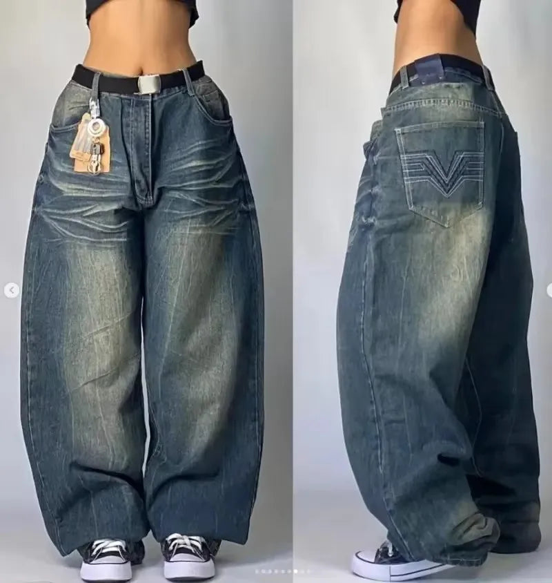 MV Retro Baggy Jeans – High Waist Streetwear Essential